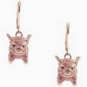 Kate Spade - Imagination Pave Pig Ring and Earrings Set, Ring Size 7